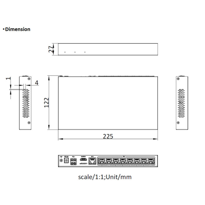 [DS-E08NI-Q1/8P(STD)(SSD1T)] Hikvision 8CH SSD NVR ราคาถูก