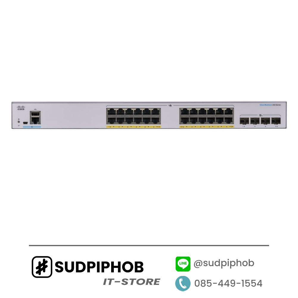 [CBS250-24FP-4X-EU] Cisco ราคา จำหน่าย ขาย Configฟรี