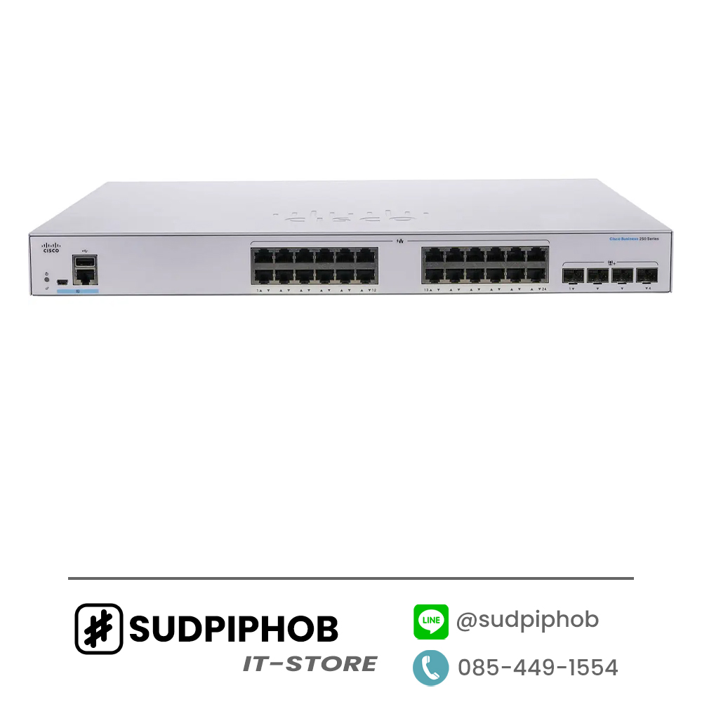 [CBS250-24T-4G-EU] Cisco ราคา จำหน่าย ขาย Configฟรี